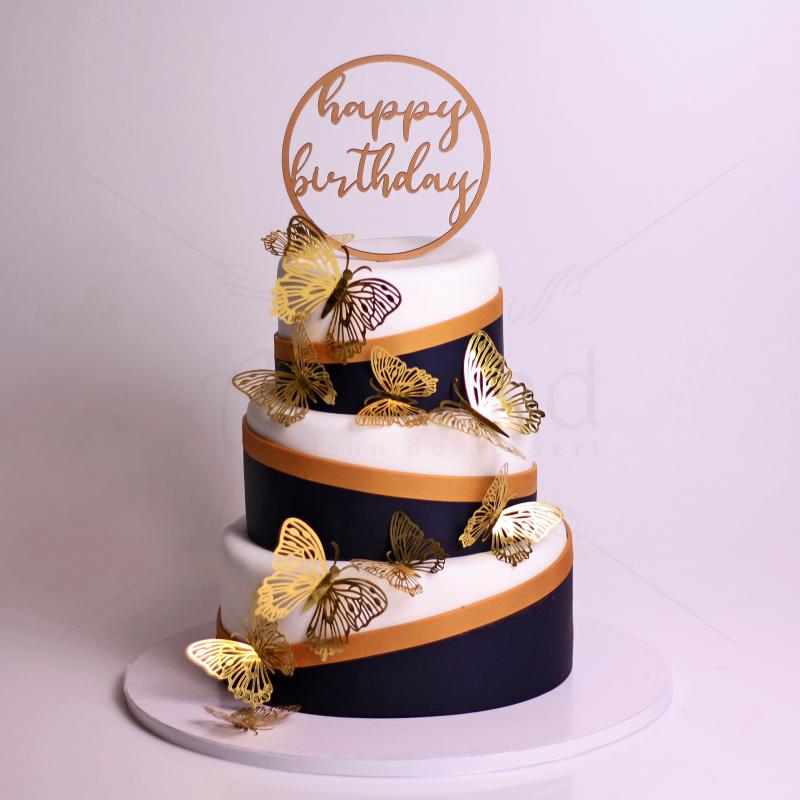Tort personalizat Fluturi Aurii