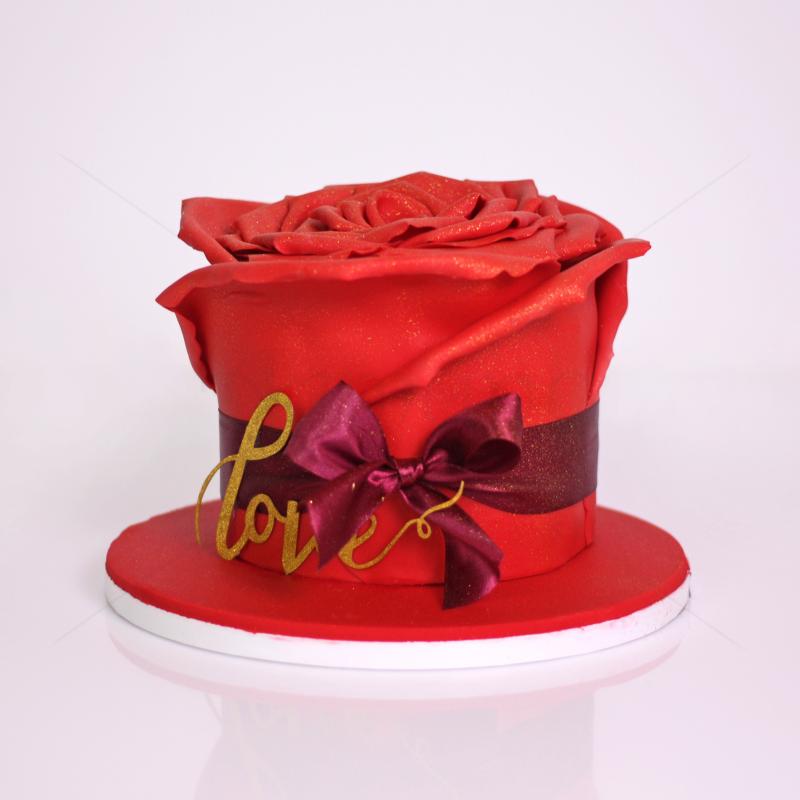 Tort personalizat Trandafir Rosu
