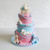 Tort botez Ursuleti roz si bleu
