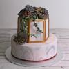 Tort Vintage Green Flowers