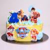 Tort personalizat frosting Patrula Catelusilor