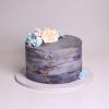 Tort Personalizat Flori Hortensie si Granit Aurit