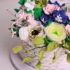Tort personalizat Cosulet cu flori-2