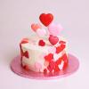 Tort personalizat Inimi Colorate in Frosting