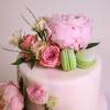 Tort personalizat Flori Naturale si Macarons-2