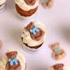 Mini Cupcake frosting  ursulet cu papion