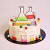 Tort personalizat Eprubete in Frosting