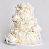 Tort Nunta Frosting White Pearl si Bujori